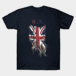 worn united kingdom flag T-Shirt